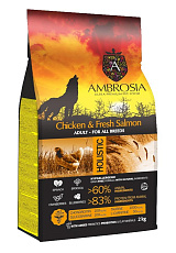 AMBROSIA Adult All Breeds (Курица, лосось)